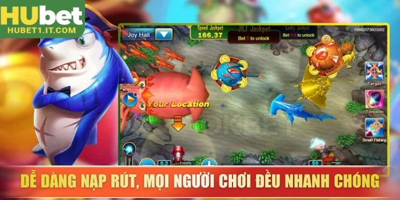 Dễ dàng nạp rút, mọi người chơi đều nhanh chóng