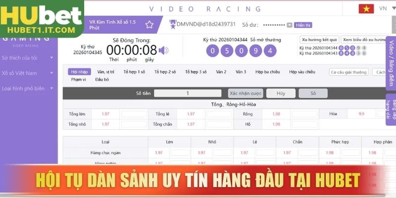 Hội tụ dàn sảnh uy tín hàng đầu tại Hubet